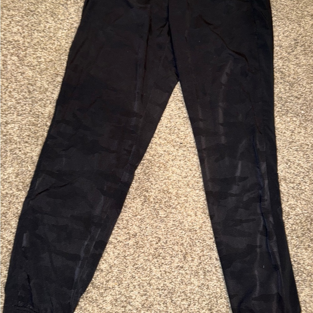 Athleta Brooklyn Jogger Pants Sz 6 Black Camo Pockets Pull On